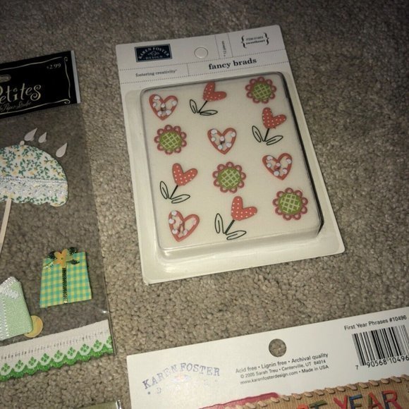 Baby Infant Scrapbooking Embellishments and Sticker Lot - Picture 2 of 7